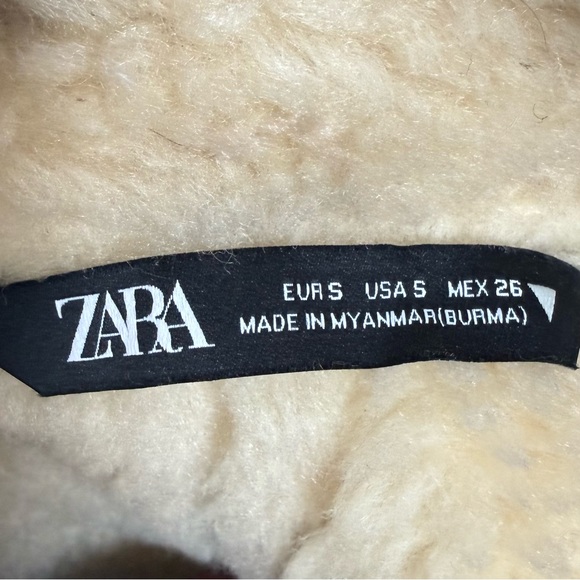 Zara Double Faced Sherpa Jacket Size S - Picture 7 of 7
